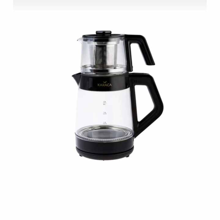 Karaca Black Cam Led Işıklı Çay Makinesi Karaca