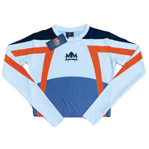 Conjunto Deportivo de Dos Piezas para Mujer, Top Corto de Manga Larga y Leggings de Cintura Alta, Ropa Deportiva Elástica para Fitness - Product Image 2