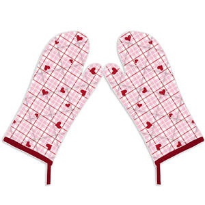 Meilleurs gants de four en coton résistants à la chaleur, gants de micro-ondes en coton avec couleurs personnalisées et design imprimé - Product Image 6