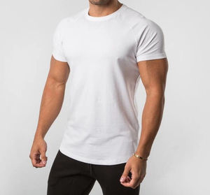 Venta caliente entrenamiento Fitness algodón suave hombres correr camisetas Slim Fit rendimiento impreso con logotipo personalizado camiseta para hombres - Product Image 4