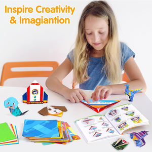 Offre Spéciale Foska <span class=keywords><strong>facile</strong></span> à plier papier <span class=keywords><strong>Origami</strong></span> de dessin animé coloré pour enfants et adultes artisanat pliant bricolage école Arts artisanat - Product Image 5