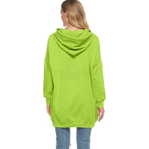 เสื้อสเวตเชิ้ตผู้หญิงสำหรับฤดูหนาว ผ้าฝ้าย 100% ระบายอากาศได้ดี มีโลโก้ด้านหน้า ทรงพูลโอเวอร์ ยาวพิเศษ คุณภาพสูง - Product Image 2