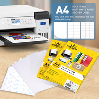 Papier autocollant transparent imprimable A4, feuilles d'étiquettes autocollantes pour imprimante jet d'encre et laser