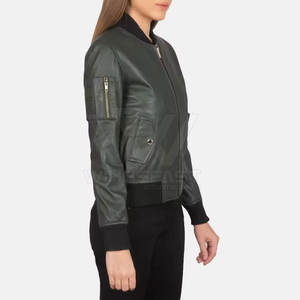 Vêtements de mode Veste en cuir pour femmes Veste en cuir véritable avec logo personnalisé de haute qualité - Product Image 5