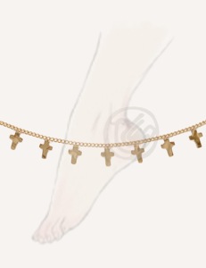 CUCOCUCA YFB A022 G Bracelet de cheville en acier inoxydable plaqué or, réglable, idéal pour l'été/le printemps, pour un usage quotidien, expédition en 48h depuis l'UE - Product Image 2
