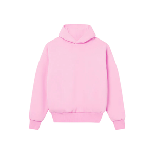 Bloom <b>Pink</b> Oversized Armor <b>Hoodie</b> 320gsm Double-Layered 70% Cotton 30% Polyester Cropped for Winter Use - Product Image 1