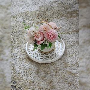 Plateau en bois avec bordure décorative Utilisation polyvalente pour servir l'organisation de la vanité et l'affichage de table festif - Product Image 6