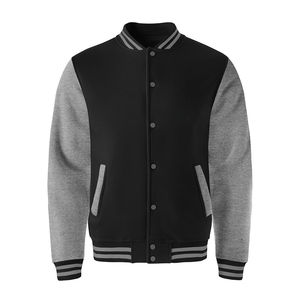 Veste de baseball d'hiver unisexe vêtements pour hommes avec col montant léger coupe ample couleurs unies pour les sports décontractés - Product Image 1