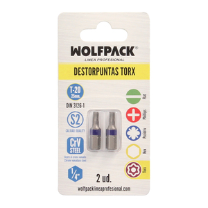 Set di Punte Torx T20 (2 Pezzi) in Acciaio S2 al Cromo Vanadio - Product Image 3