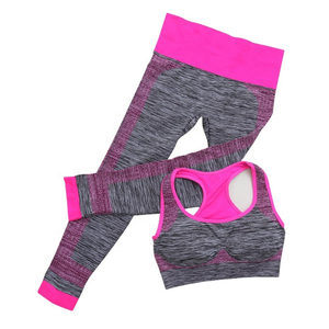 Women Yoga Bra Fitness Yoga Gym Wear Polyester Sexy Sport Yoga Tights and Tops Custom Fabric - Product Image 3