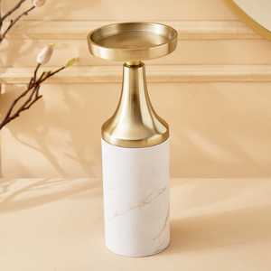 Élégant ensemble de bougeoirs en or et marbre pour mariage à la maison Pâques Noël et décorations de la Saint-Valentin - Product Image 4