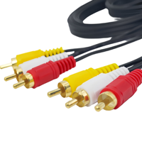 Heißer Verkauf M3U TV Konverter Kabelbaum 3 Cinch-Anschlüsse AV Audio Video Composite Stecker-Stecker für Lautsprecher Monitor Verstärker MP3