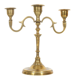 Vintage Solid Brass Candelabra 3 Arm <b>Candlestick</b> Holder Antique Decorative Brass Candle Holder Home Coffee Table Dining Decor - Product Image 4