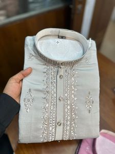 Nuevo traje de fiesta de boda tradicional Kurta indio de lujo para hombres Pijama de Kurta para hombres Traje de fiesta de boda y evento cultural - Product Image 4