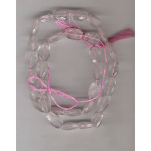 Perles de quartz naturel facettées RQ, taille ovale, pierres précieuses polies - Product Image 1