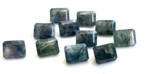 Ágata de musgo de alta calidad natural 4x6mm Octágono facetado de alta calidad-Octágono de ágata de musgo Suelto - Product Image 5