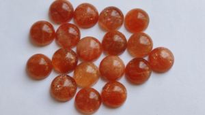 หินควอตซ์อัญมณีด้านล่างแบนราบสีส้มเหมาะกับเครื่องประดับขนาด10มม. - Product Image 3