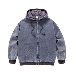 Veste en coton tissé de haute qualité Vintage Trendy Dirtyfit Wind Heavy Industry pour hommes impression personnalisée - Product Image 2