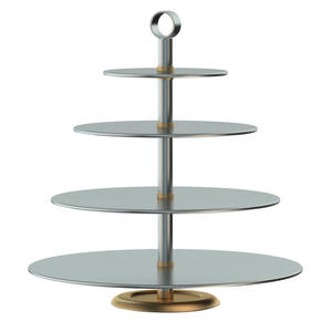 แท่นเสิร์ฟเค้กปาร์ตี้งานแต่งงานสุดหรูโต๊ะสำหรับเลี้ยงอาหารค่ำทำจากโลหะและหินอ่อนมีประสิทธิภาพในการตกแต่งด้วยต้นทุน - Product Image 6