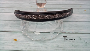 Bandeau de tête pour cheval en cuir fait main, droit, gris, rembourré, équipement équestre pour l'équitation, bandeaux de tête de haute qualité prêts à l'exportation - Product Image 4