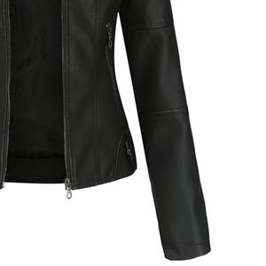 Veste en cuir noir de haute qualité pour motocross, coupe-vent, manches longues, motard, vêtements de course automobile en relief - Product Image 5