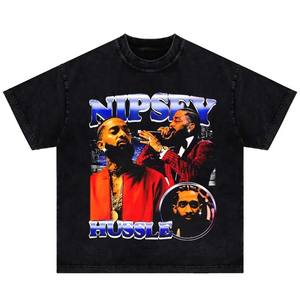 เสื้อยืดพิมพ์ลายกราฟิก DTG สำหรับผู้ชายเสื้อยืดโอเวอร์ไซส์โชว์ไหล่สำหรับผู้ชายเสื้อยืดแฟชั่นแนวสตรีทแวร์แนวสตรีท y2K - Product Image 5