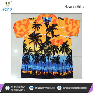 Camisas hawaianas estampadas de palmera para hombre, ropa de manga corta para fiesta en la playa, verano, venta al por mayor - Product Image 3