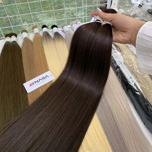 Extensiones de cabello a granel Producto de Venta caliente 2025 Color negro 55cm 100% Cabello vietnamita de alta calidad - Product Image 1
