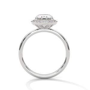 2.0ct Oval Cut CZ Halo <b>Solitaire</b> <b>Ring</b> 925 Sterling <b>Silver</b> Engagement Band - Product Image 5