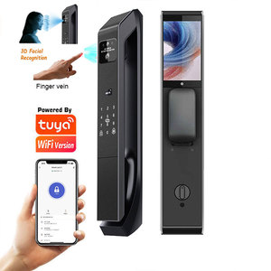 การจดจำใบหน้า การปลดล็อคด้วยลายนิ้วมือ TUYA WIFI กล้องมองรูพรุนแบบสแกนเส้นเลือดฝ่ามือ แบตเตอรี่ลิเธียม ล็อคประตูอัตโนมัติแบบดิจิตอล - Product Image 1
