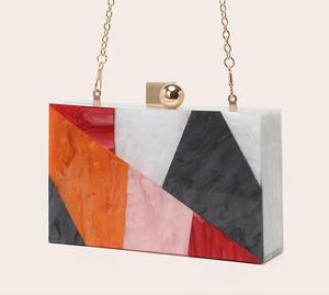 Caja de mano de resina hecha a mano con lujoso acabado acrílico, monedero artístico con efecto de mármol para mujer, cena de fiesta y eventos de Festival - Product Image 3