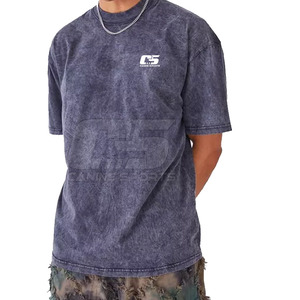 Nouveau Style à manches courtes lavage à l'acide t-shirt faible quantité minimale de commande lavage à l'acide t-shirt vente chaude lavage à l'acide t-shirt de haute qualité - Product Image 2