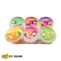 Aiiing Coupes à pouding aux fruits Nata De Coco 110g x 6 cups x 16 pkts Coco Fraise Passionfruit Mangue Litchi Miellat Assorti