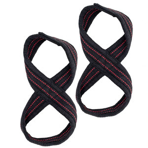Professional Grade Cotton Figure Eight Straps <b>Power</b> Grips for Weight Lifting - Product Image 3