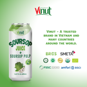 Jugo de Guanábana OEM/ODM 16,57 FLOZ con jugo de fruta de pulpa en botella listo para enviar muestra gratis de fábrica de Vietnam - Product Image 5