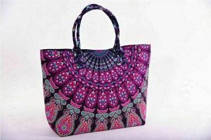 Ndian-Bolso de compras hecho a mano para niñas, bolsa de algodón con tapiz Hobo - Product Image 5
