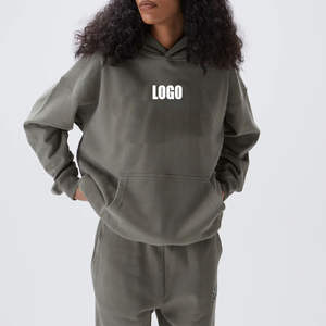 Vente chaude femmes qualité supérieure sweats à capuche surdimensionnés Streetwear Style personnalisé polaire tissu coupe-vent vêtements d'hiver Style pull - Product Image 4