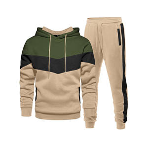 Conjunto de 2 Piezas de Sudadera con Capucha y Pantalones Deportivos para Hombre con Cordón Ajustable 2025, 100% Algodón, Logotipo Personalizado con Impresión 3D, Conjuntos Deportivos Unisex - Product Image 1