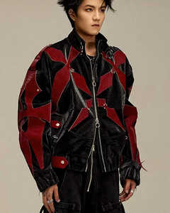 Nouveautés Veste d'art cyberpunk personnalisée Veste Techwear Veste en cuir unisexe à impression personnalisée - Product Image 2