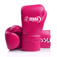 Gants de boxe professionnels en cuir de vachette 16 OZ avec fermeture à lacets, personnalisés, moulés à la main haute densité pour le kick boxing, le Sanda et le MMA