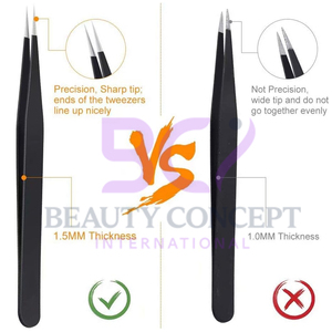Color negro Buen vendedor Re Use Able Producto clásico Mejor material Más alta calidad Producto más nuevo Pinzas de extensión de pestañas - Product Image 4
