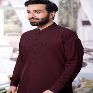 Shalwar kameez ผ้าฝ้ายสไตล์ใหม่สำหรับผู้ชายโลโก้ตามสั่งราคาขายส่งมีสีให้เลือก - Product Image 3