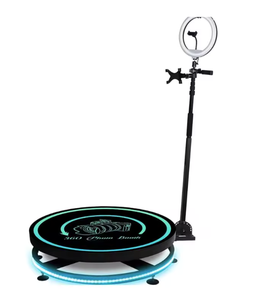 Piattaforma in Vetro per Cabina Fotografica 360 Originale per Feste con Luci RGB, Software APP e Rotazione Automatica a 360 Gradi - Product Image 1