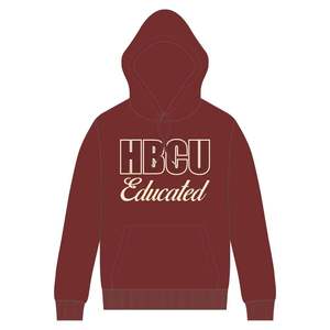 Sweat à capuche pour homme de couleur marron foncé, éducation HBCU, design neutre en chenille et broderie, vêtements grecs, vêtements universitaires personnalisés - Product Image 2