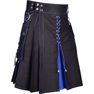 Kilt utilitaire élégant pour homme, fabriqué en tissu jean de coton durable, conçu pour la fonctionnalité, le confort et le style moderne hérité. - Product Image 3
