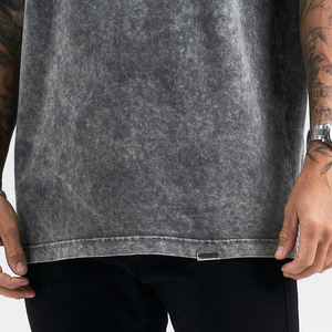 Vintage lavage à l'acide personnalisé hommes T-Shirt 230g 250g surdimensionné séchage rapide respirant Street Wear - Product Image 4
