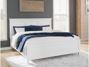 Trang Trại Phong Cách Bảng Điều Chỉnh Gỗ MDF Khung 5 Mảnh Vua Phòng Ngủ Thiết Lập Với Giường Gương Tủ Quần Áo Ngực Và 2 Đầu Giường - Product Image 5