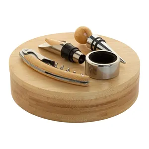 Sustainable Nebbiolo Wine <b>Set</b> Bamboo <b>Beverage</b> <b>Serving</b> <b>Sets</b> - Product Image 1