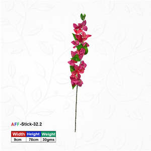 กิ่งดอกไม้ไหมสีชมพูเข้มประดิษฐ์ AFF Stick 32.2 - Product Image 1