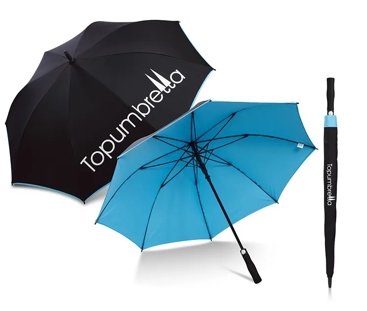 Chất Lượng Cao Bán Buôn Nhà Sản Xuất Nhà Máy Tùy Chỉnh Tự Động Mở Rắn Màu Windproof Golf Umbrella
